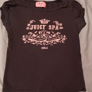 Juicy Couture Black Tee with Pink Design
